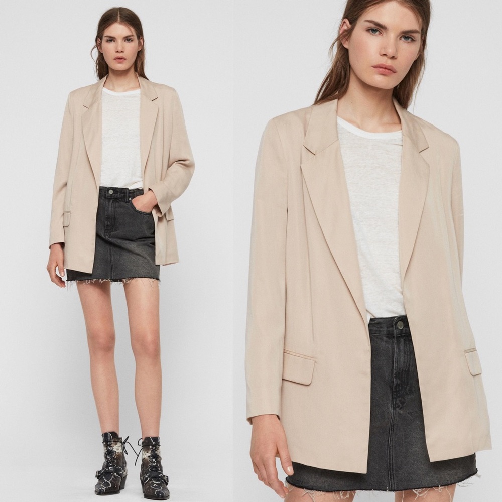 ALLSAINTS Alva Blazer Nude Pink NWT